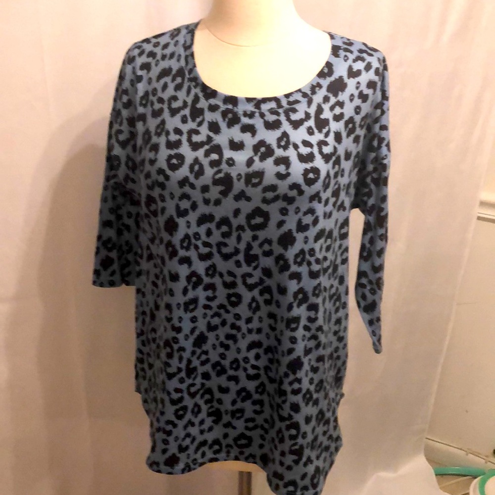 Animal Print Knit Top